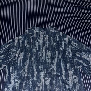 Vintage Blud Distressed Pattern Button Up 90s Shirt